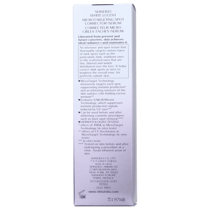 Shiseido White Lucent Microtargeting Spot Corrector - Sérum Clareador de Manchas 30ml