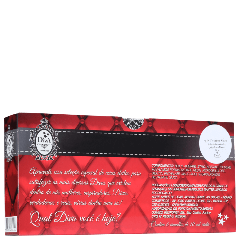 Kit Diva Cosmetics Fashion Show (6 Produtos)