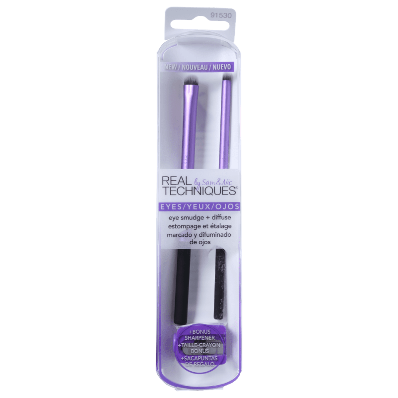 Real Techniques Kit de Pincéis Eye Smudge + Diffuse (3 Produtos)