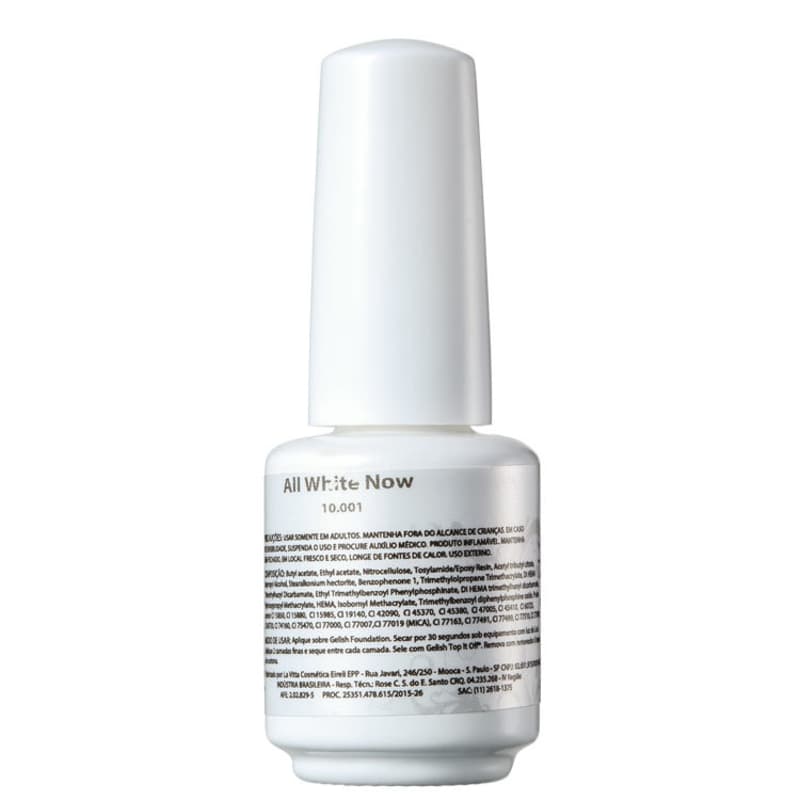 Gelish Soak Off Gel Mini All White Now - Esmalte Cremoso 9ml