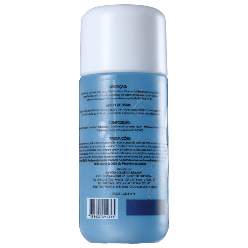 Gelish Nail Surface Cleanse - Limpador de Unhas 120ml