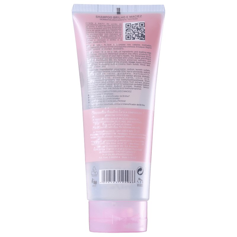 Vizcaya Botanique Brilho e Maciez - Shampoo sem Sal 200ml