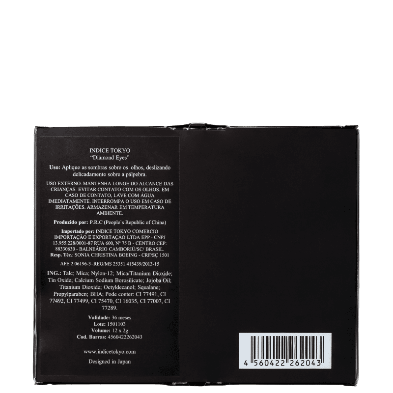 Indice Tokyo Ego Diamond Eyes - Paleta de Sombras 24g