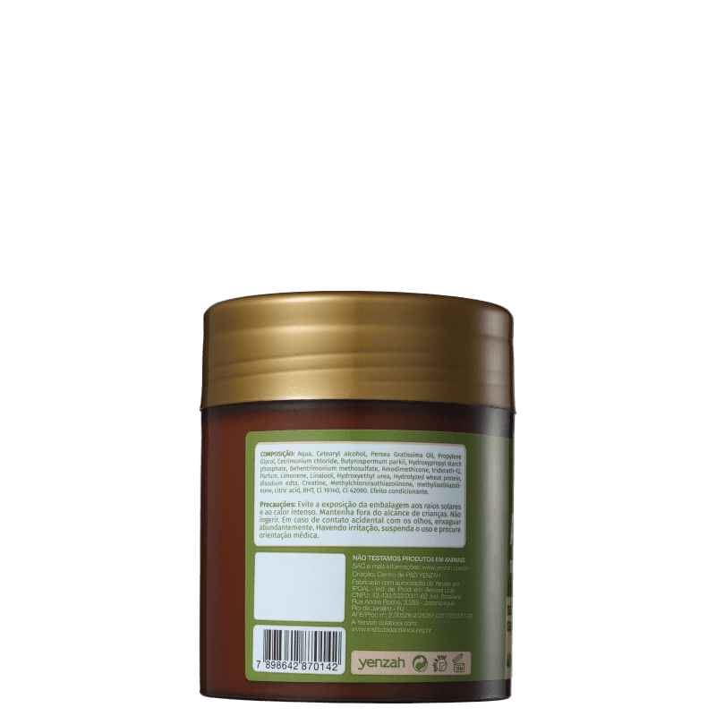 Yenzah SPA dos Cabelos Abacate - Máscara Capilar 480g