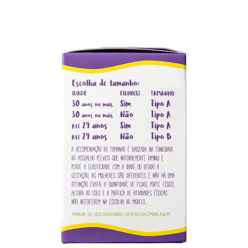 Violeta Cup Transparente Tipo B (-30 anos ou sem filhos) - Coletor Menstrual