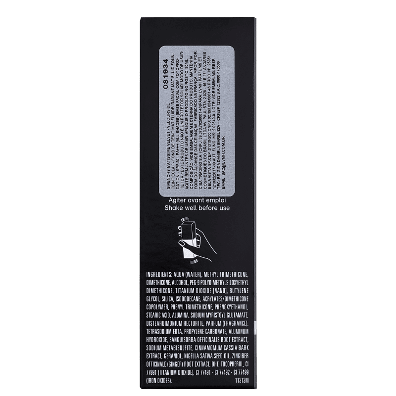 Givenchy Matissime Velvet Fluid FPS 20 N04 Mat Beige - Base Líquida 30ml