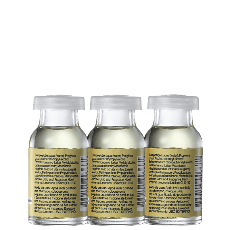 Secrets Professional Fluido Auto Aquecido Macadâmia - Tratamento Nutritivo 3x12ml