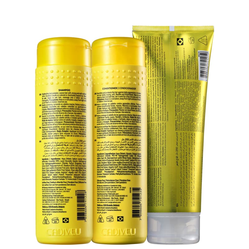 Kit Cadiveu Professional Sol do Rio Recarga de Proteína (3 Produtos)