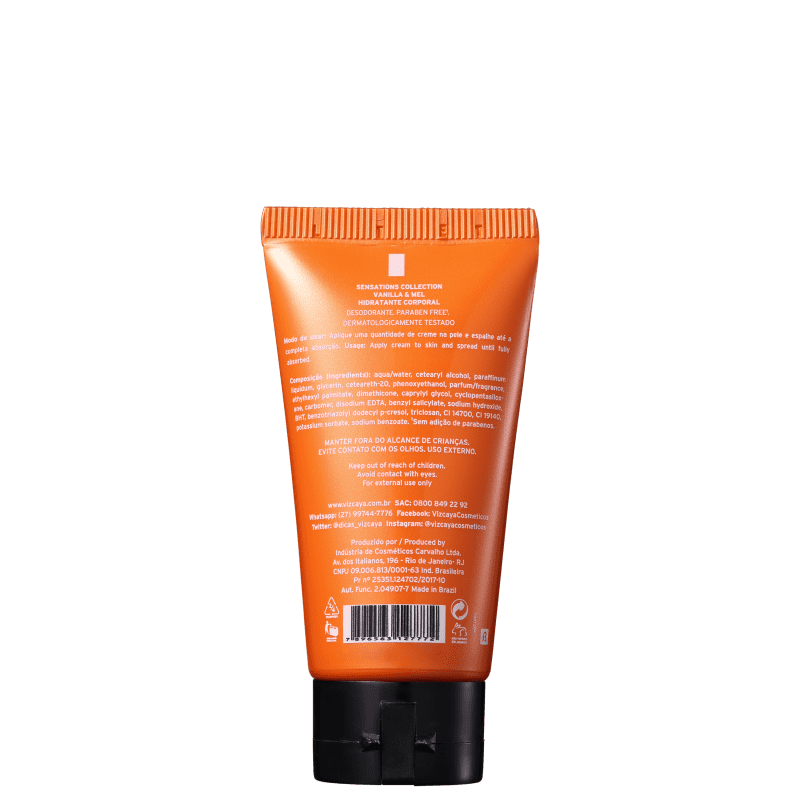 Vizcaya Sensations Vanilla &, Mel - Creme Hidratante Corporal 50ml