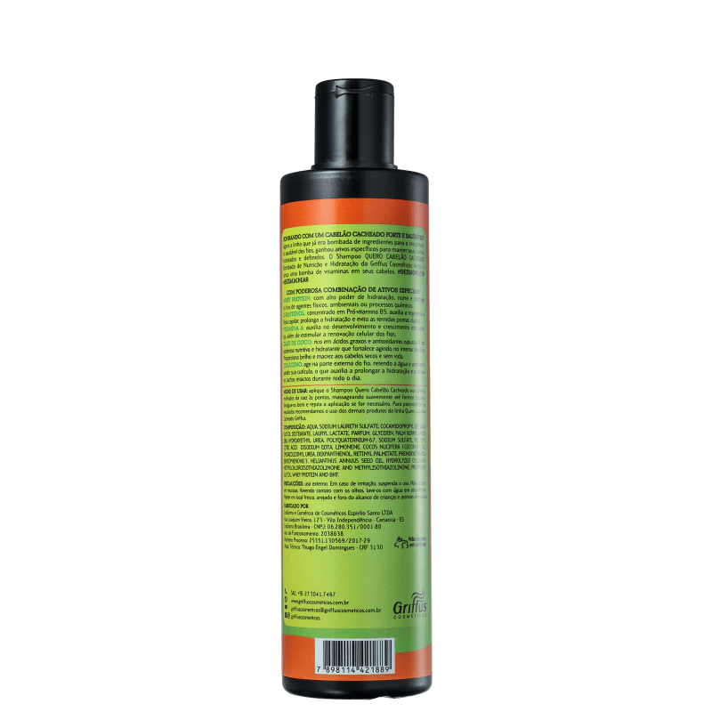 Griffus Quero Cabelão Cacheado - Shampoo sem Sal 400ml