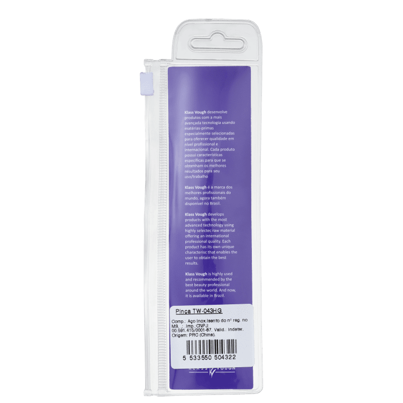 Klass Vough Profissional Ponta Dourada TW043HG - Pinça Chanfrada