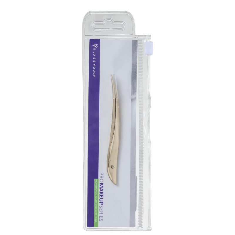 Klass Vough TW-3077G Fina Dourada - Pinça de Precisão