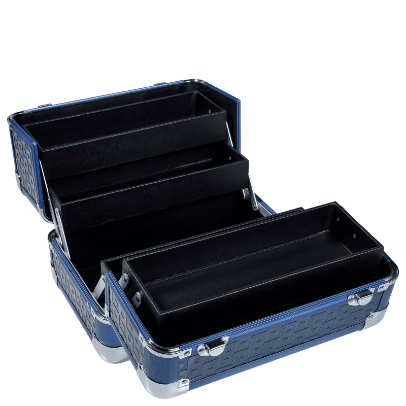 Studio KV HC0043-BLQ Blue Quadriculado - Maleta de Maquiagem