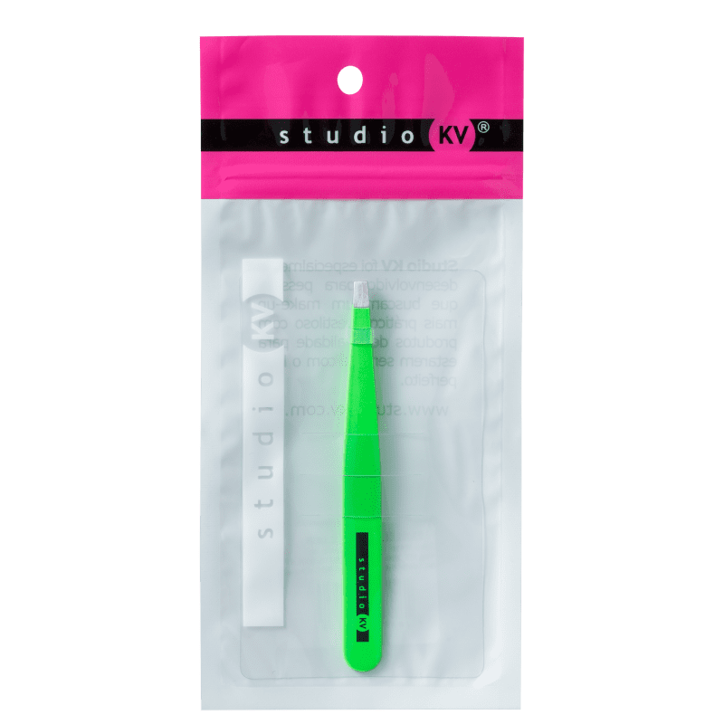 Studio KV TW-171-3 Verde - Pinça Chanfrada