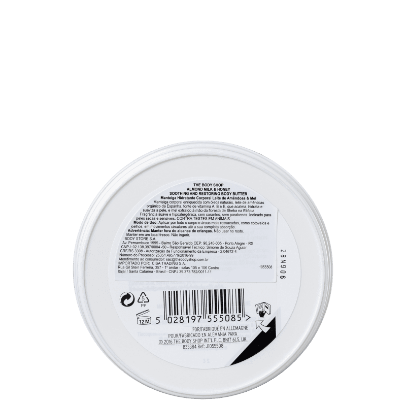 The Body Shop Almond Milk & Honey - Manteiga Hidratante Corporal 200ml