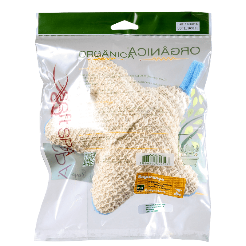 Orgânica Bath Toy Estrela Azul - Esponja de Banho