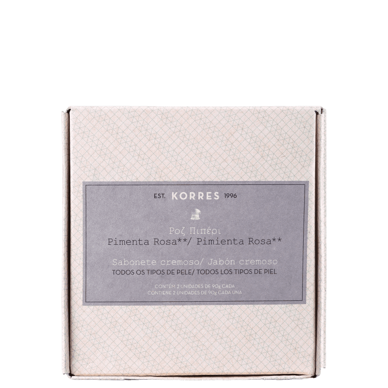 Kit Korres Pimenta Rosa - Sabonete em Barra 2x90g