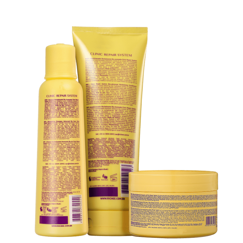 Kit Richée Professional Clinic Repair System Tratamento Profundo (3 Produtos)