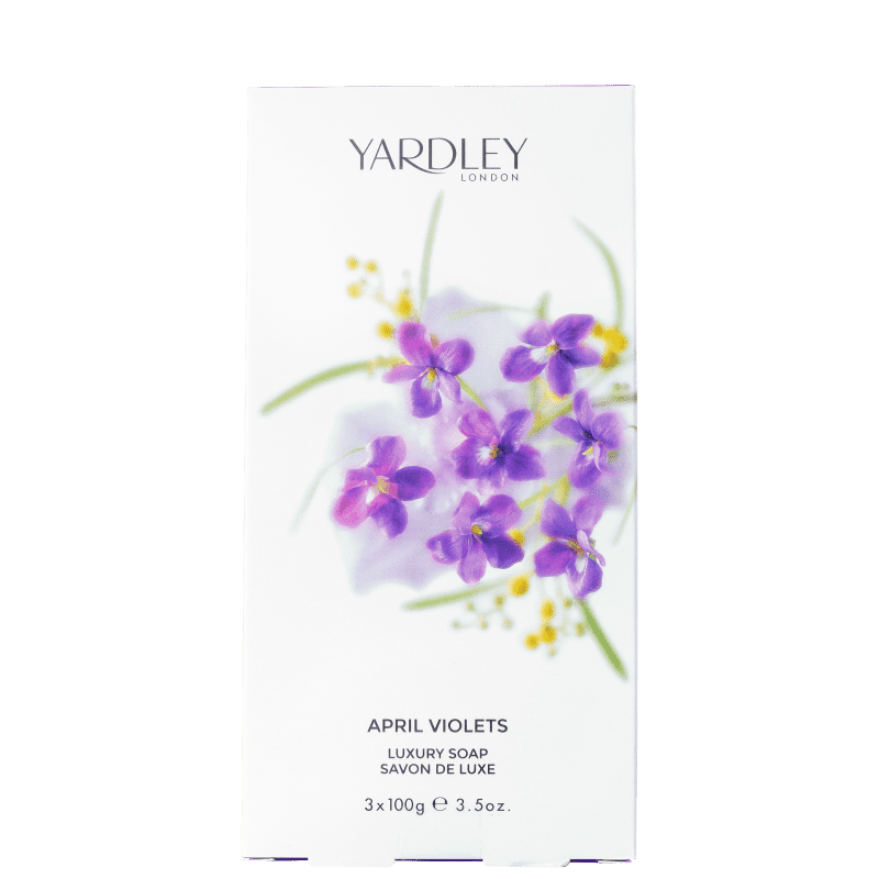 Kit Yardley April Violets Luxury - Sabonetes em Barra 3x100g