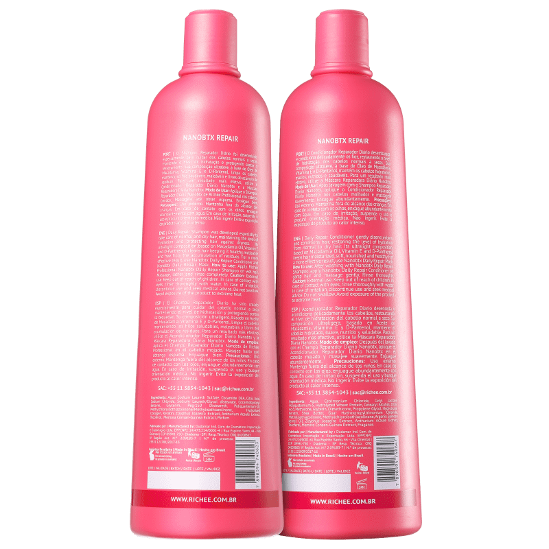 Kit Richée Professional Nano Btx Repair Duo Salão (2 Produtos)
