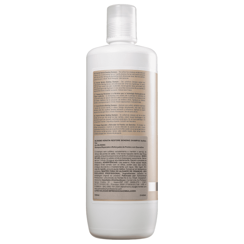 Schwarzkopf Professional BlondMe - Shampoo sem Sulfato 1000ml