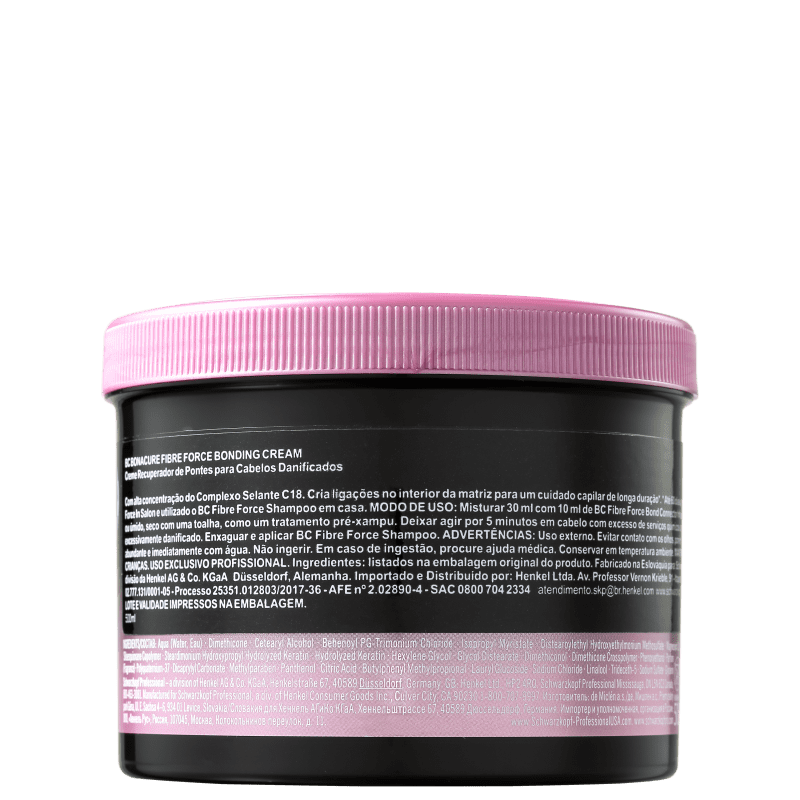 Schwarzkopf Professional BC Bonacure Fibre Force Bonding Cream - Máscara Capilar 500ml