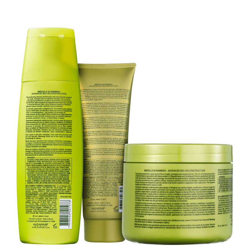 Kit Alfaparf Midollo di Bamboo Reconstrução Duradoura (3 Produtos)