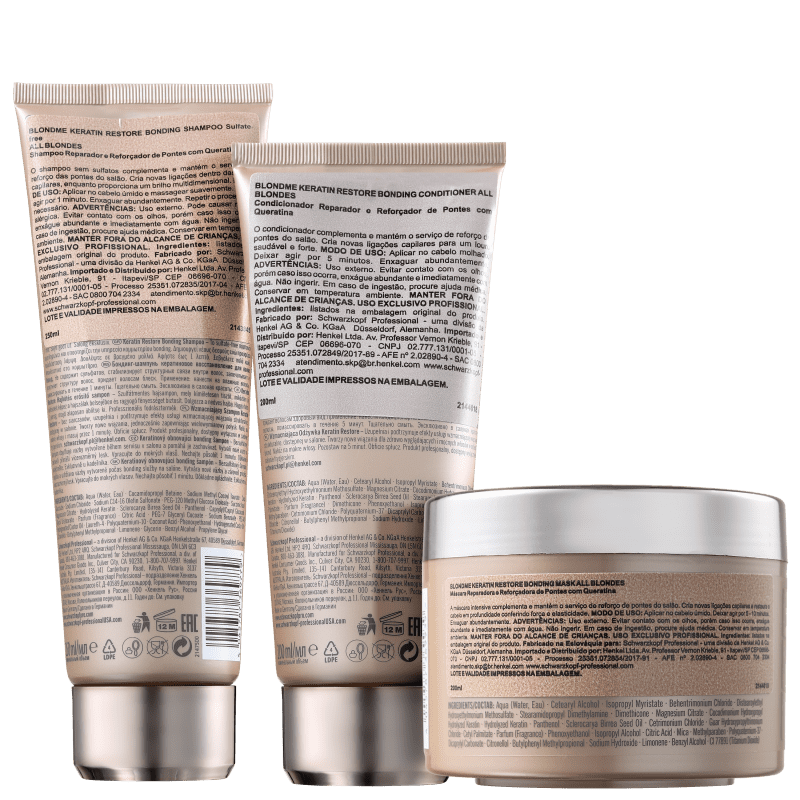 Kit Schwarzkopf Professional BlondMe Reparação Profunda (3 Produtos)