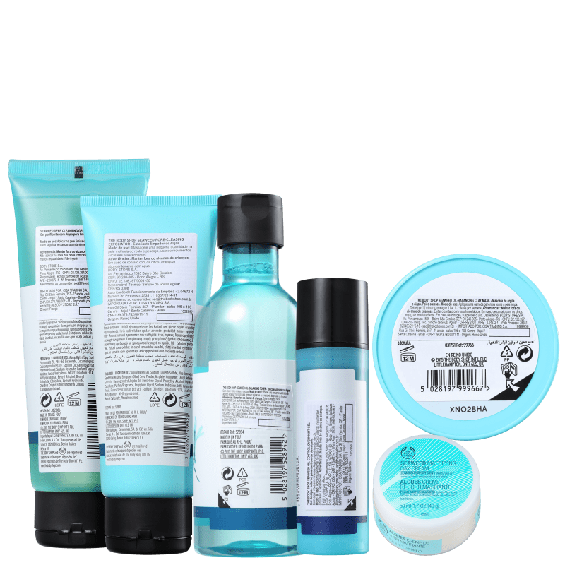 Kit The Body Shop Seaweed Facial Completo (6 Produtos)