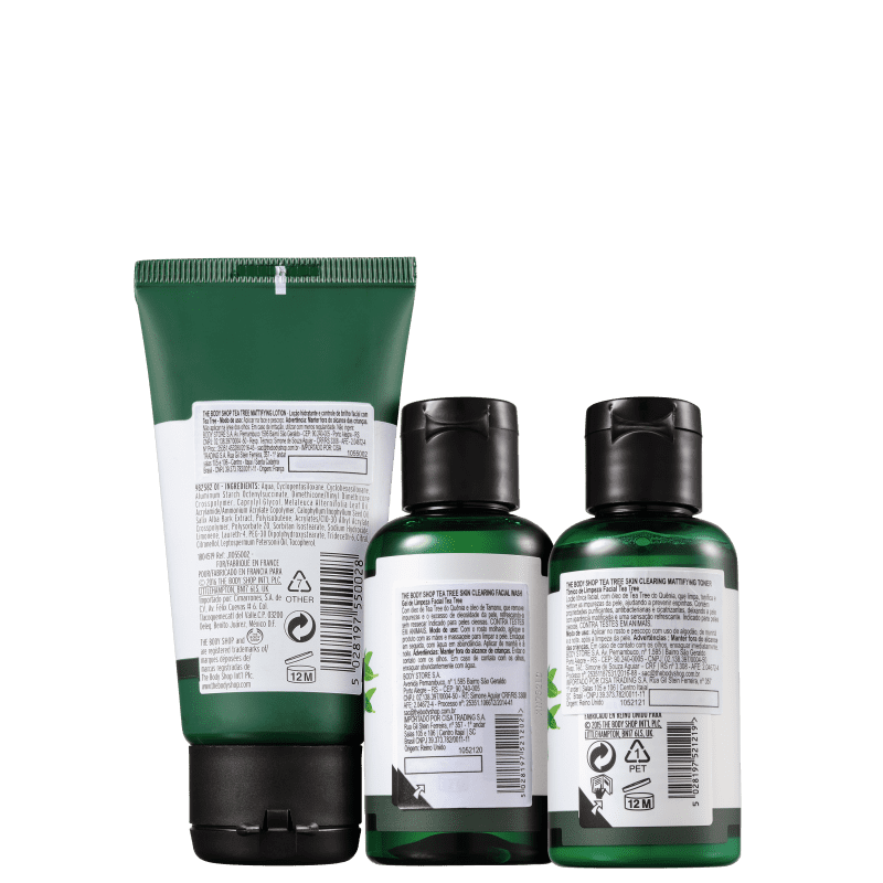 Kit The Body Shop Tea Tree Essenciais (3 Produtos)
