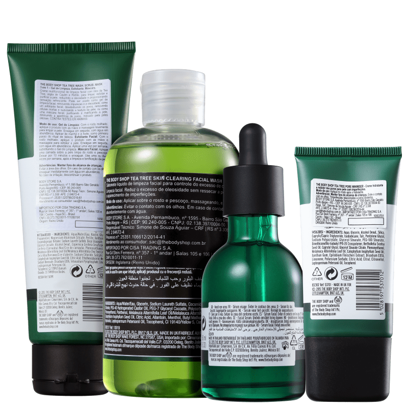 Kit The Body Shop Tea Tree Aperfeiçoador (4 Produtos)