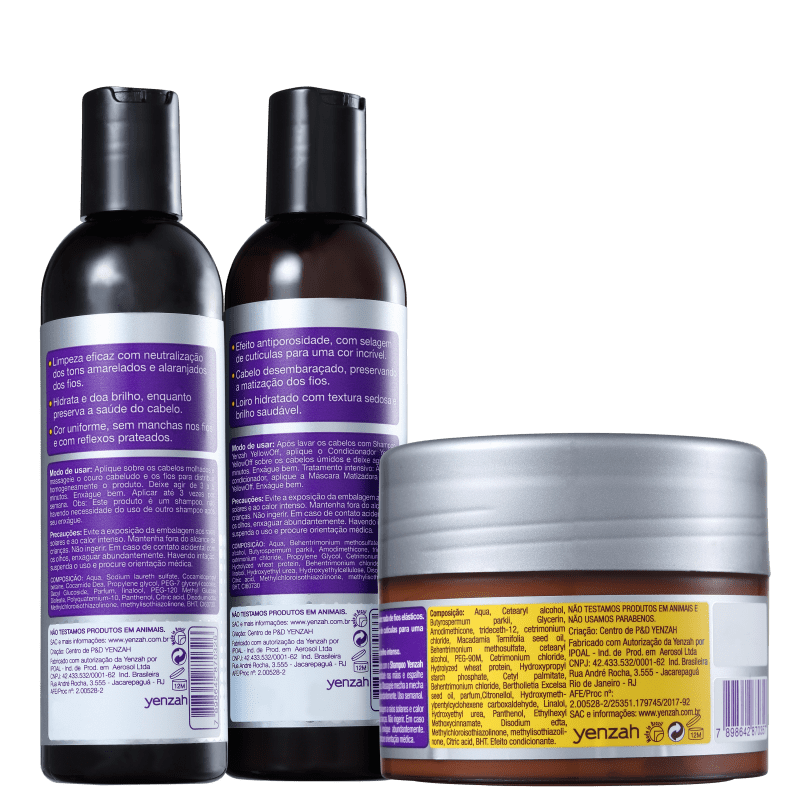 Kit Yenzah Yellow Off Brilho (3 Produtos)