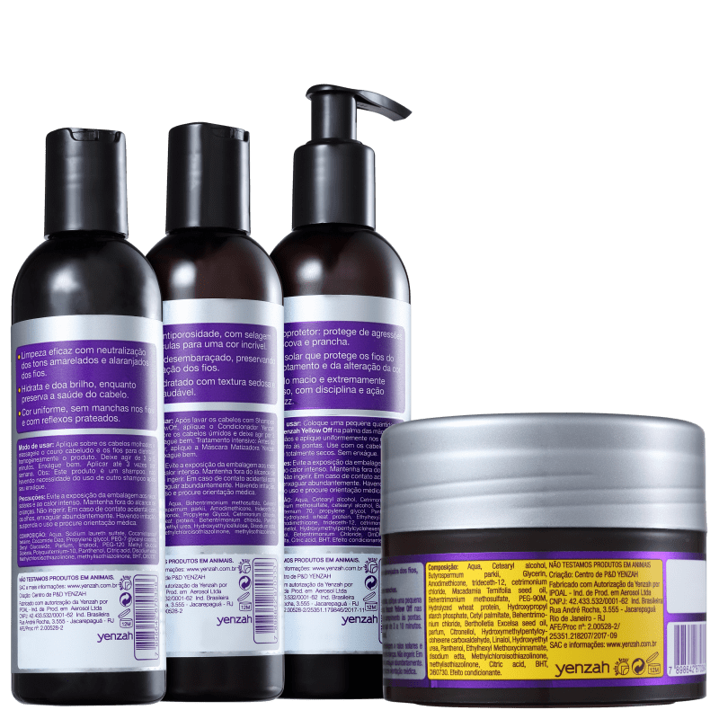 Kit Yenzah Yellow Off Completo (4 Produtos)