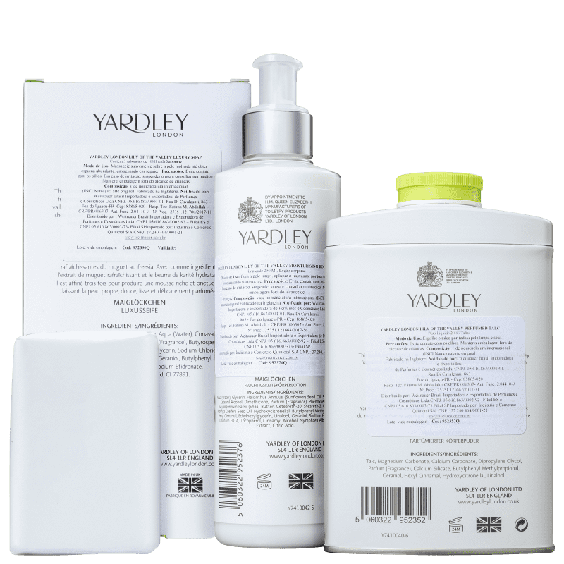 Kit Banho Yardley Lily of The Valley Completo (3 Produtos)