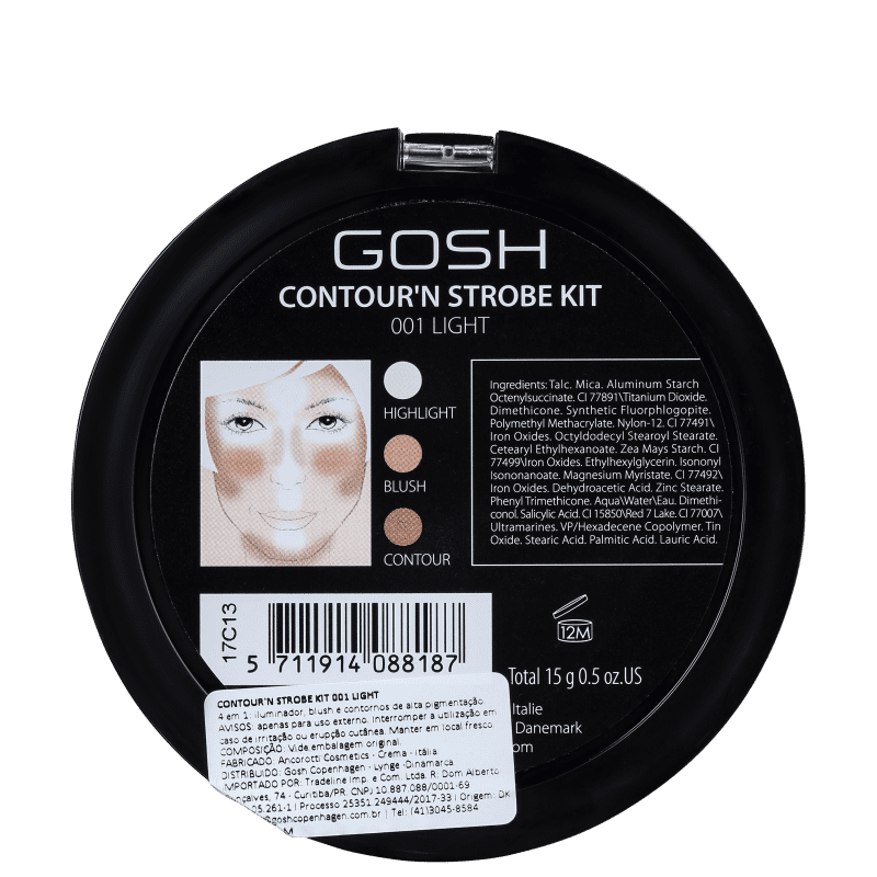 GOSH Contour n' Strobe Kit Light - Paleta de Contorno 15g