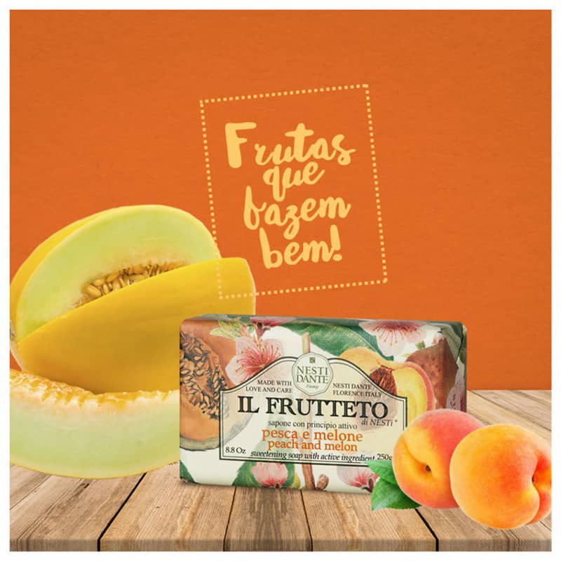 Nesti Dante Il Frutteto Pêssego e Melão - Sabonete em Barra 250g