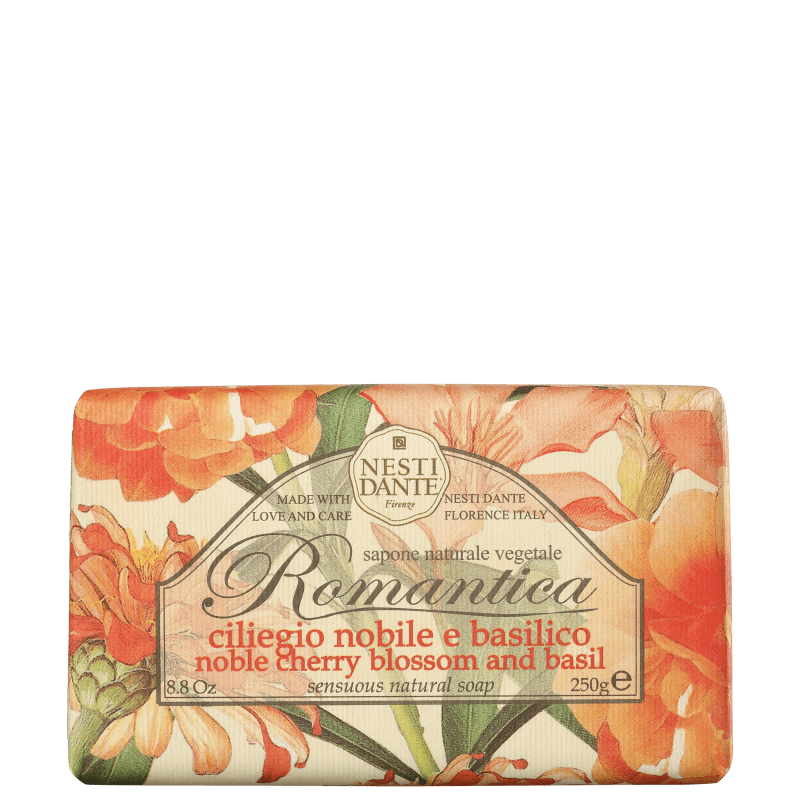Nesti Dante Romantica Flores Nobres de Cerejeira e Manjericão - Sabonete em Barra 250g
