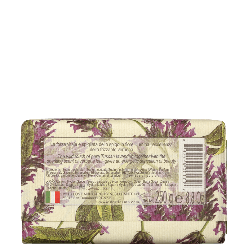 Nesti Dante Romantica Lavanda Toscana e Verbena - Sabonete em Barra 250g