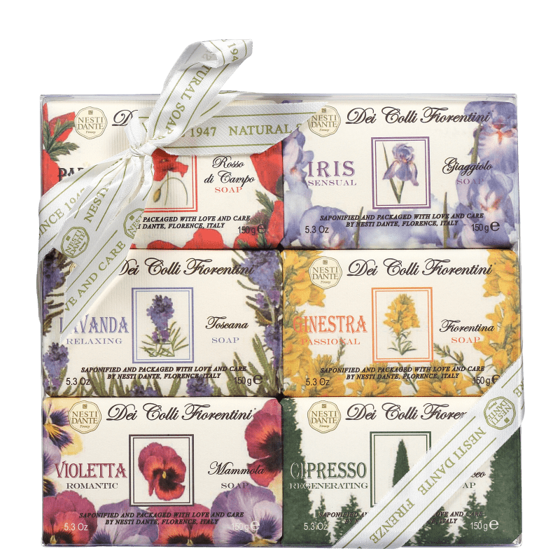 Kit Nesti Dante Collection Dei Colli Fiorentini - Sabonetes em Barra 6x150g