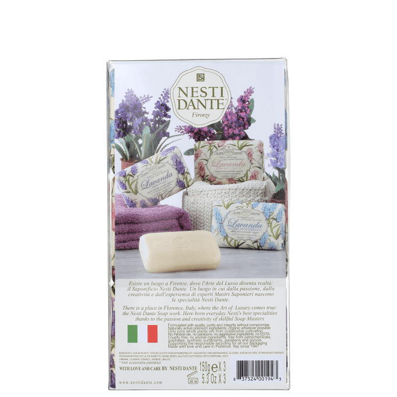 Kit Nesti Dante Collection Lavanda - Sabonetes em Barra 3x150g