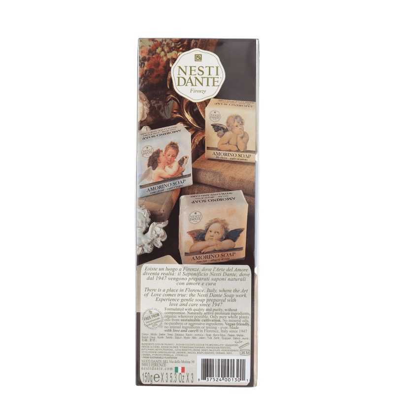 Kit Nesti Dante Collection Amorino - Sabonetes em Barra 3x150g