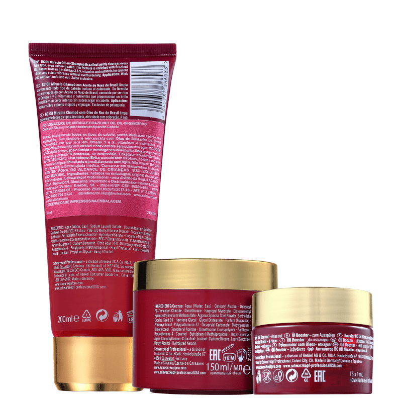 Kit Schwarzkopf Professional BC Bonacure Oil Miracle Brazilnut Intenso (3 Produtos)