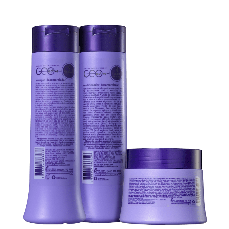 Kit Haskell Ametista Trio Desamarelador (3 Produtos)