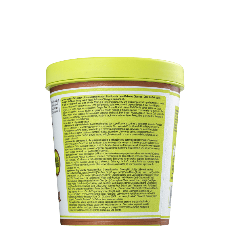 Lola Cosmetics Drama Café Verde - Máscara Capilar 450g