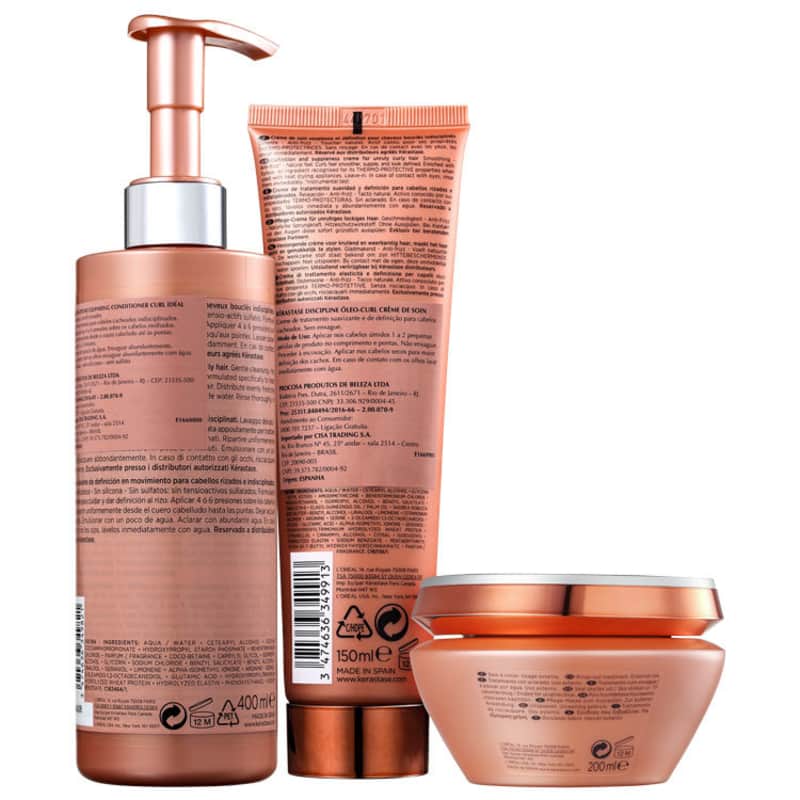 Kit Kérastase Discipline Curl Idéal Trio (3 Produtos)