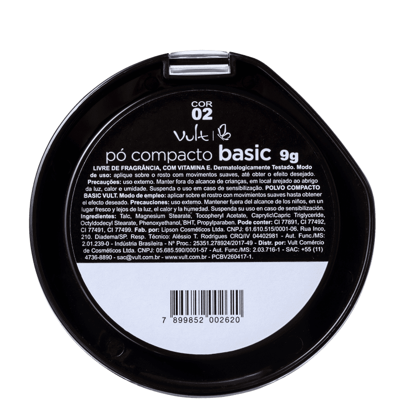 Pó Compacto Vult Basic 02 9g