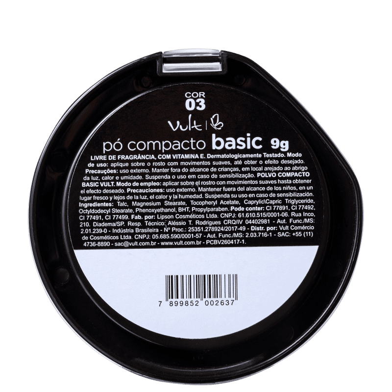 Pó Compacto Vult Basic 03 9g