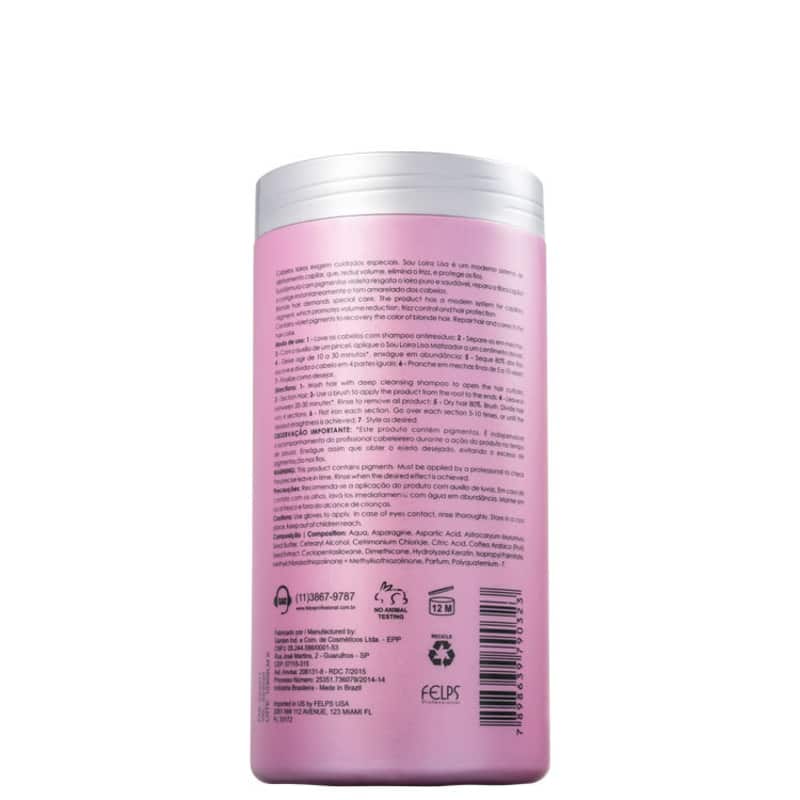 Felps Profissional XBlond Sou Loira Lisa - Redutor de Volume Matizador 1000g