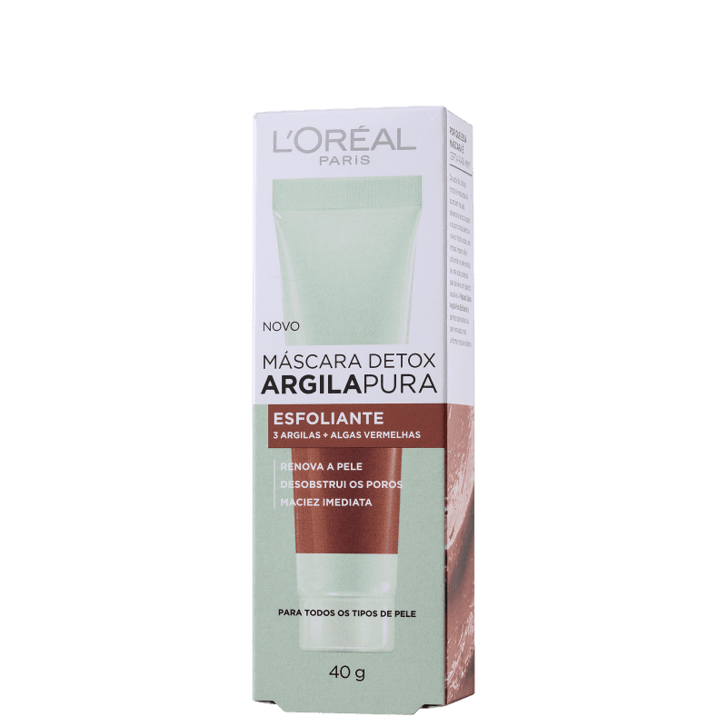 L'Oréal Paris Detox Argila Pura - Máscara Esfoliante 40g