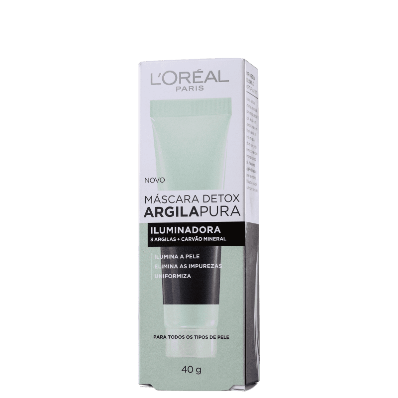 L'Oréal Paris Detox Argila Pura - Máscara Iluminadora 40g